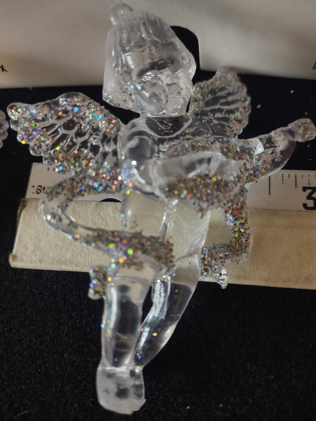 Christmas Angel Ornaments Clear Irridescent Musical Instruments X 15 (Lot 4591)