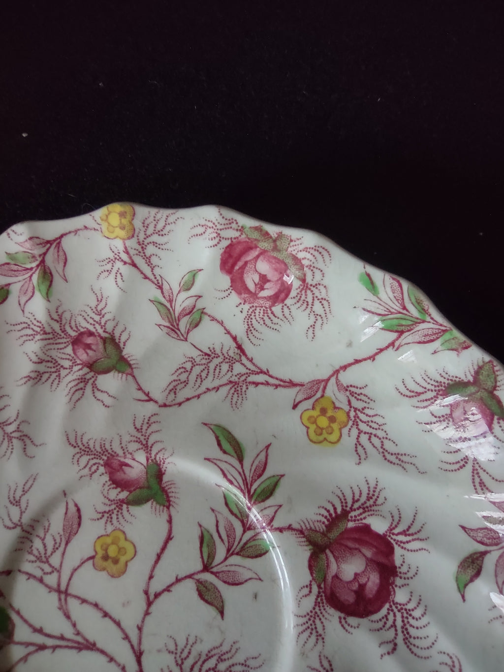 Vintage Copeland Spode Saucer Rosebud Chintz English Countryside (Lot 5772)