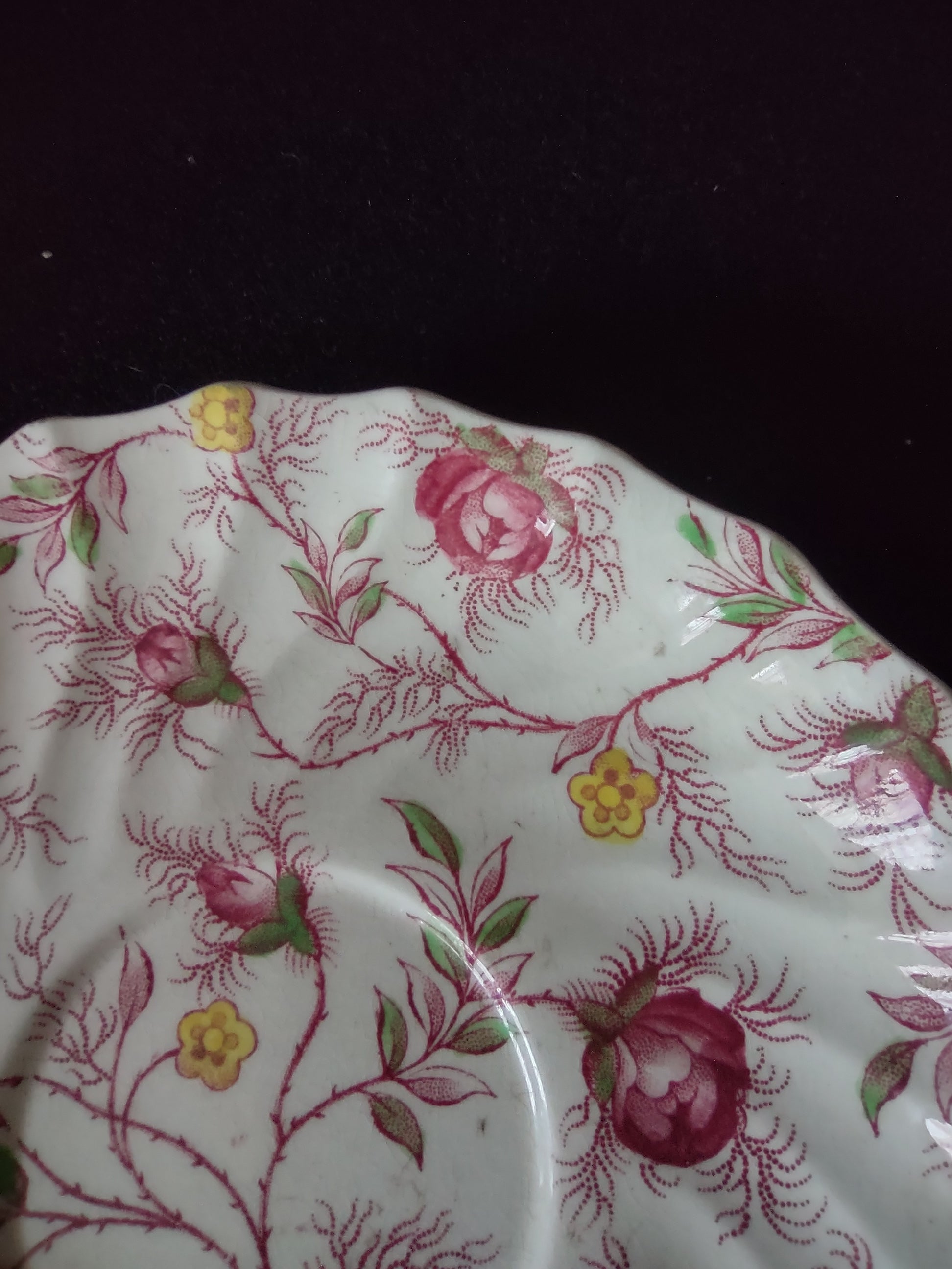 Vintage Copeland Spode Saucer Rosebud Chintz English Countryside (Lot 5772)