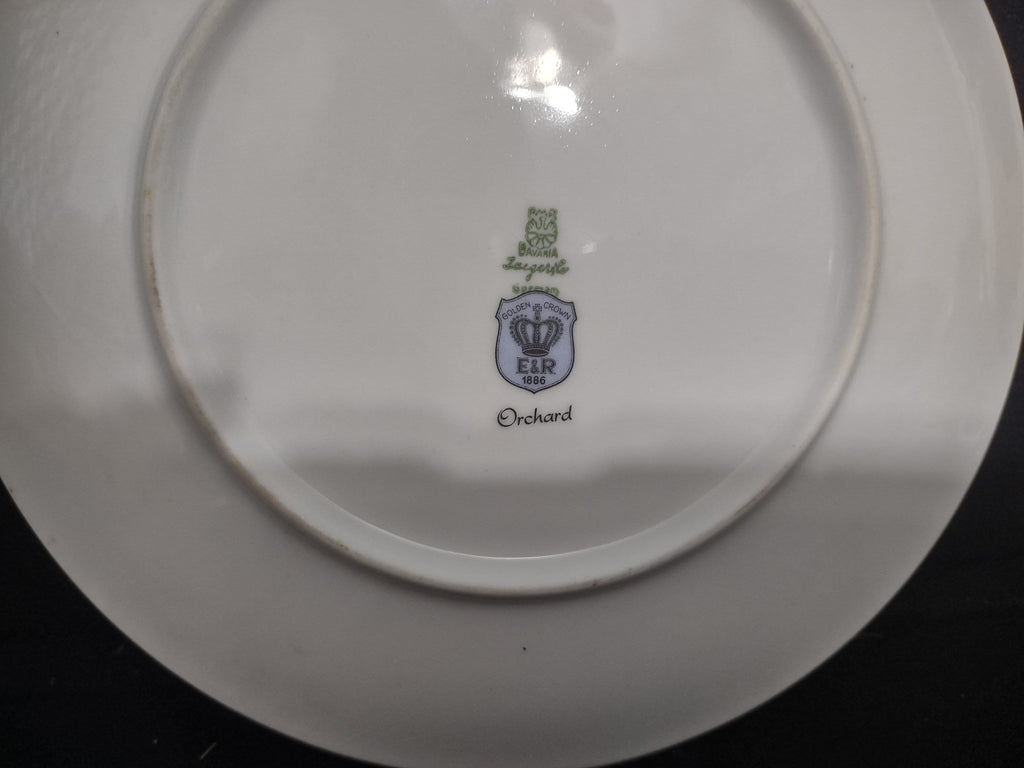 Collectible Plate Bavaria E&R Golden Crown Orchard Fake Orange Berry Fruit Design 7-3/4" # 128