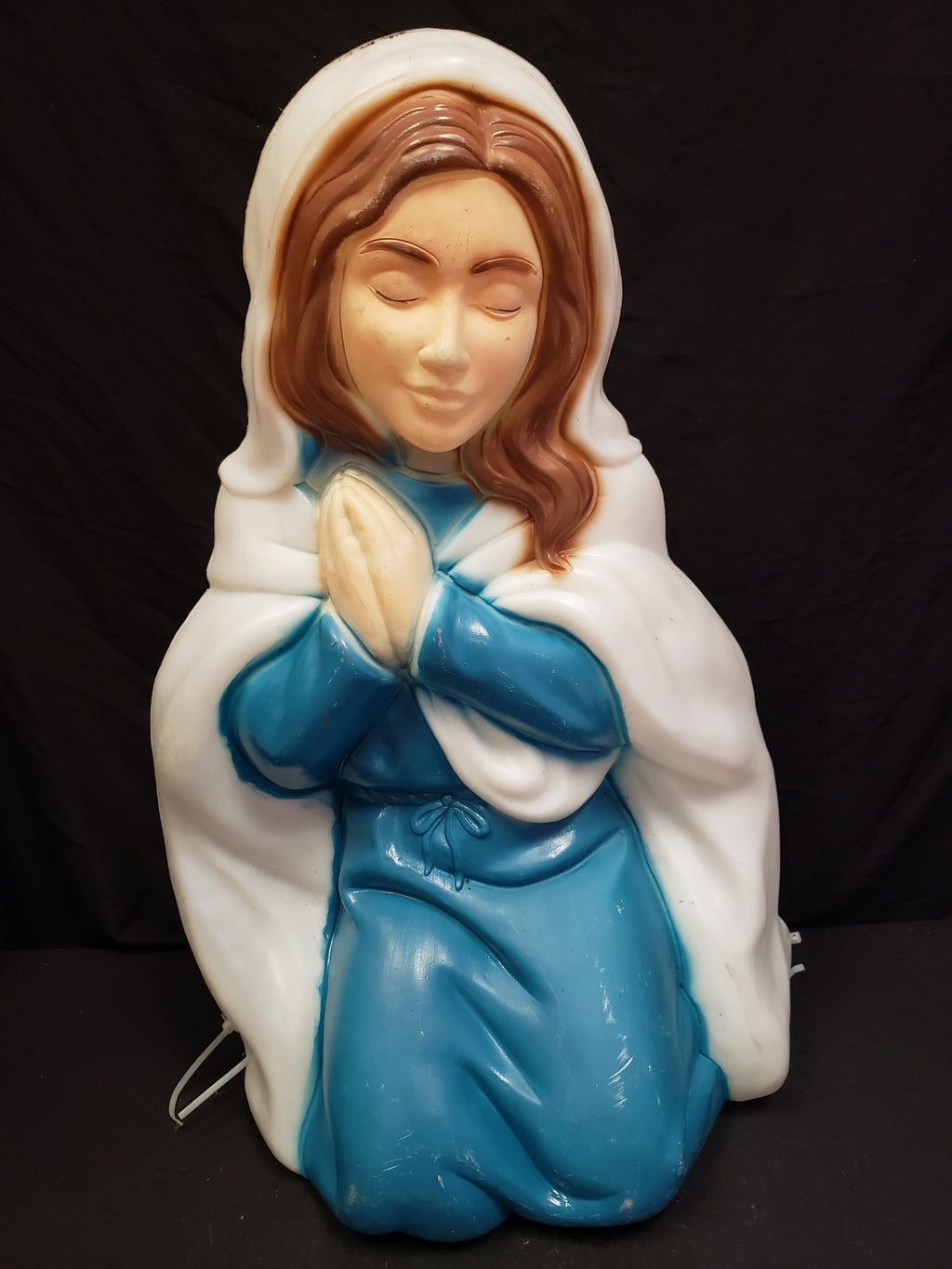 Vintage Christmas Outdoor Blue Mary Blow Mold 26" (lot 2264)