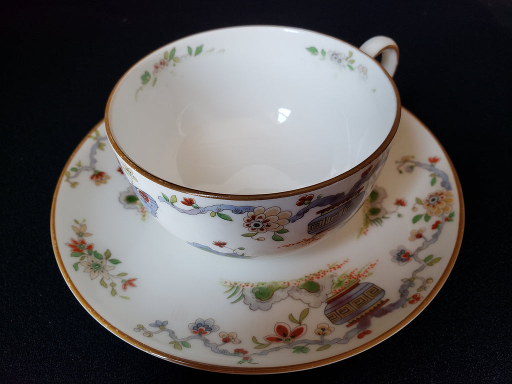 Vintage Royal Worcester Higgins Seiter Butterfly Tea Cup Saucer (lot 2121)
