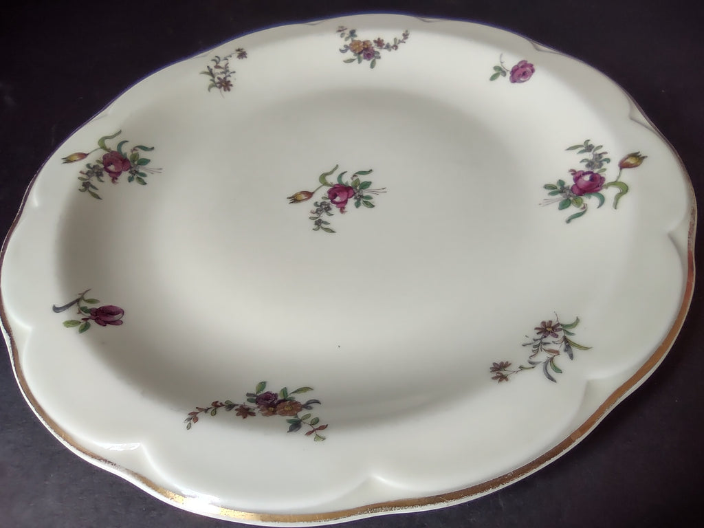 Haviland Limoges Dinner Plate Peony Flower Cream Color (lot 926)