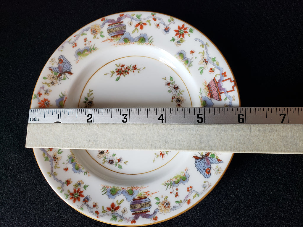Vintage Royal Worcester Higgins & Seiter Butterfly Bread Plate 6" (lot 2116)