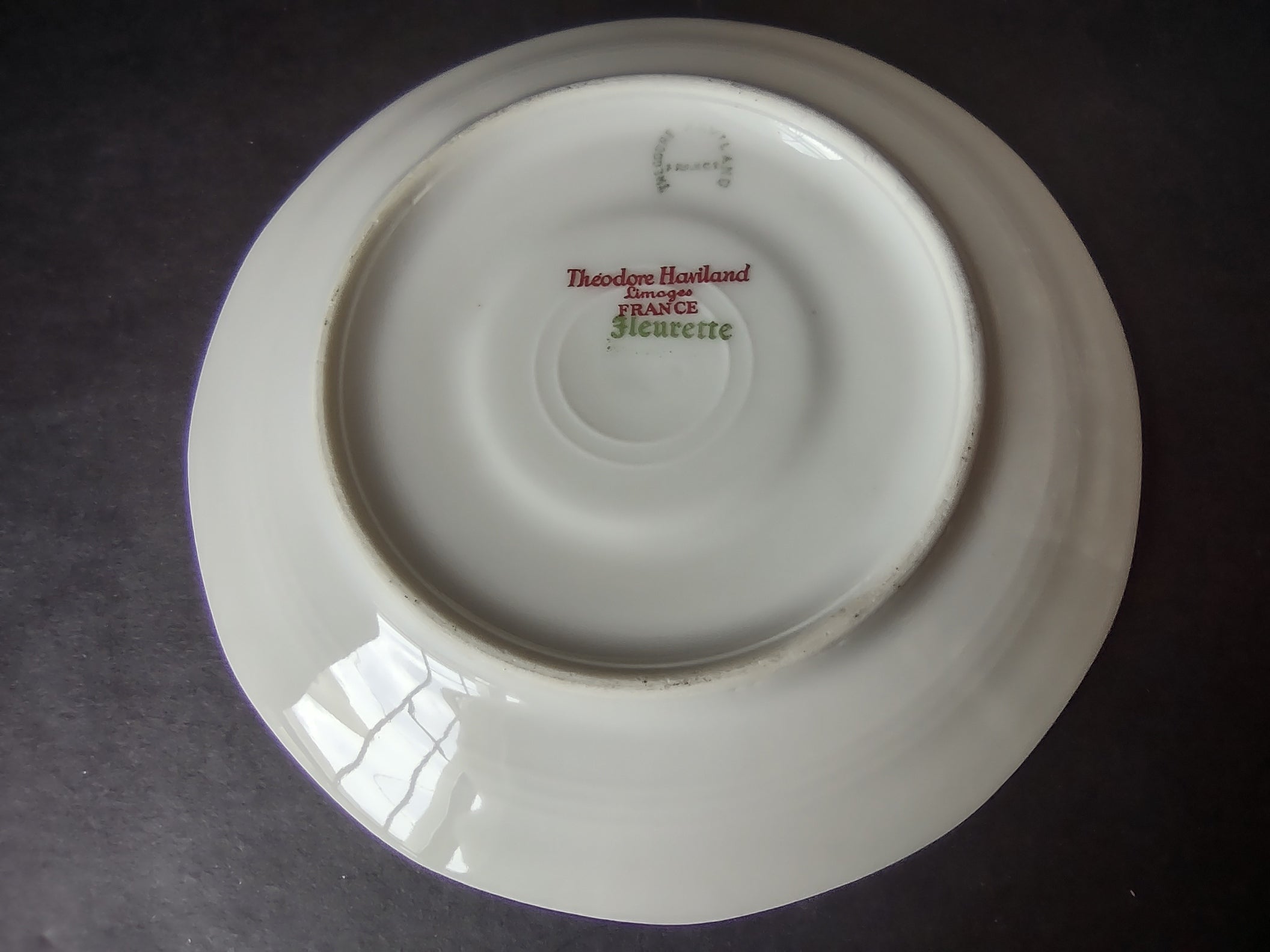 Haviland Limoges Fleurette Saucer ONLY Floral (lot 810)