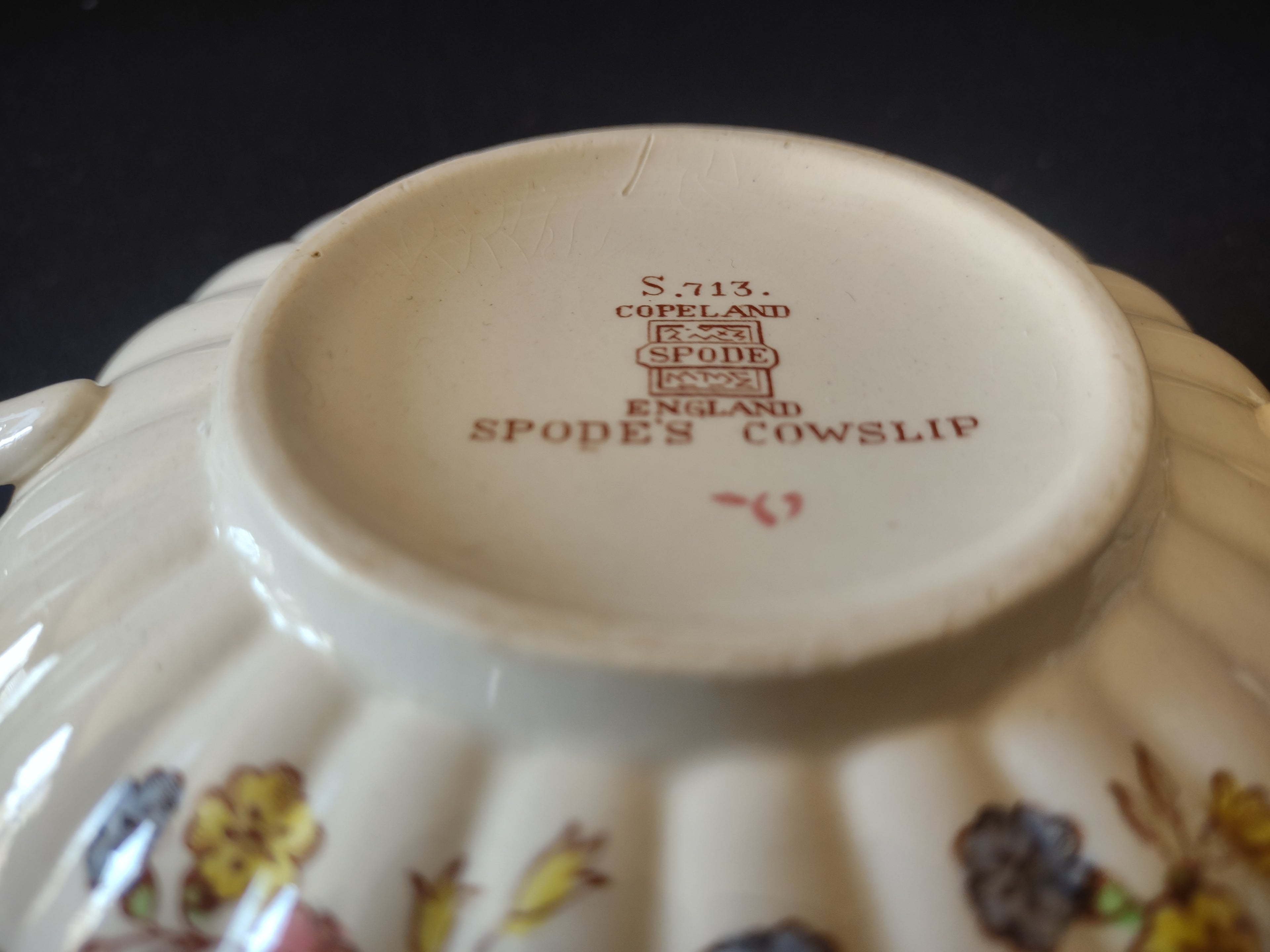 Vintage Spode English Countryside Cowslip Cream Soup Cup Ironstone (lot 5782)