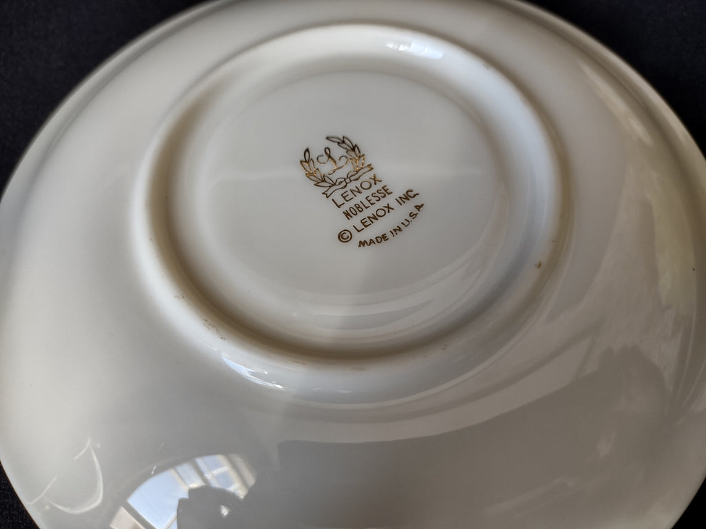 Vintage Lenox Noblesse Gold Trim Tea Cup with Saucer (lot 1805)