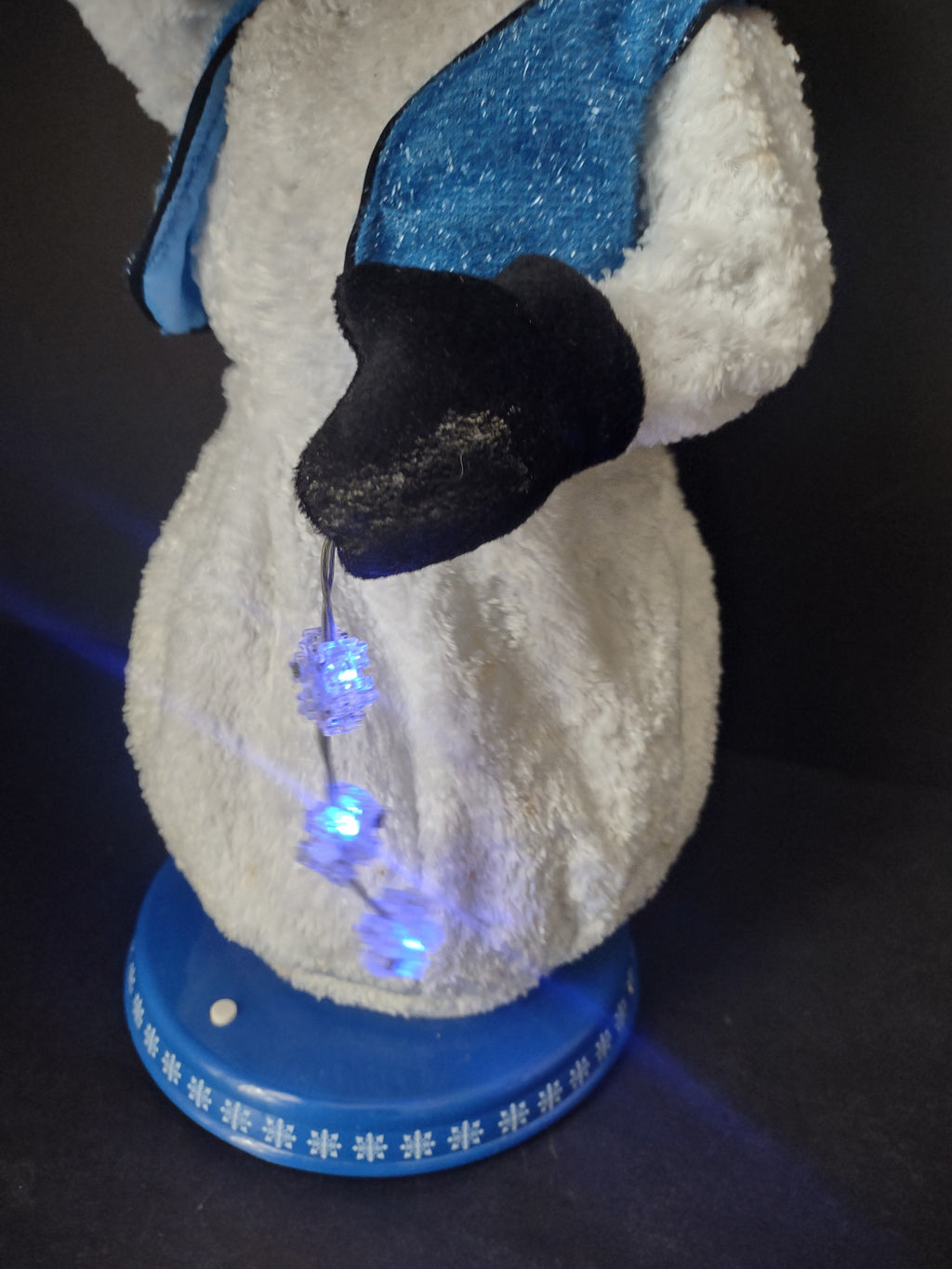 Christmas Gemmy Mr Snow Miser Snowman Snowflake Animated IMPERFECT (lot 2354)