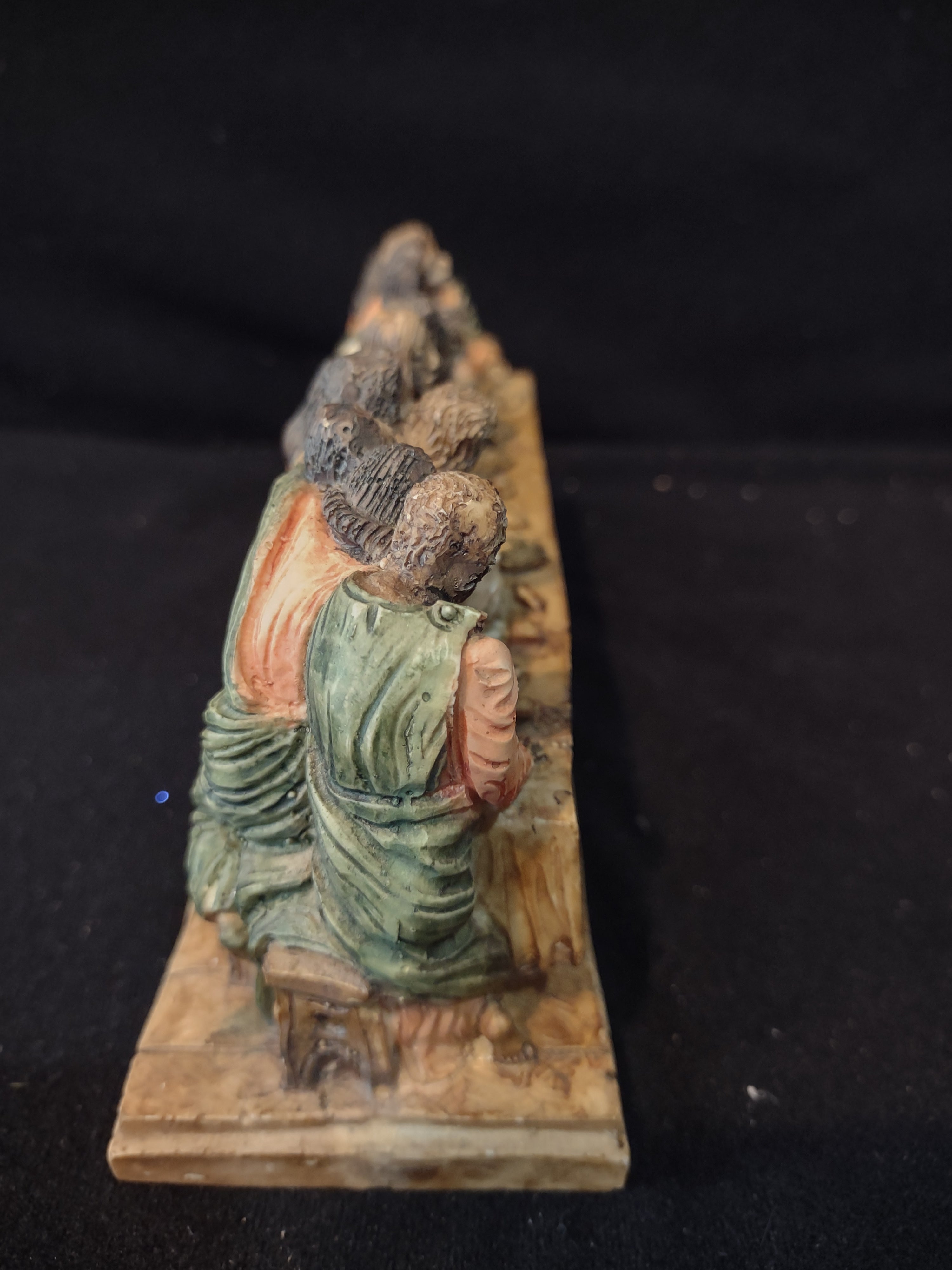Vintage Easter Hand Painted Resin Jesus Apostles The Last Supper (Lot 3997)