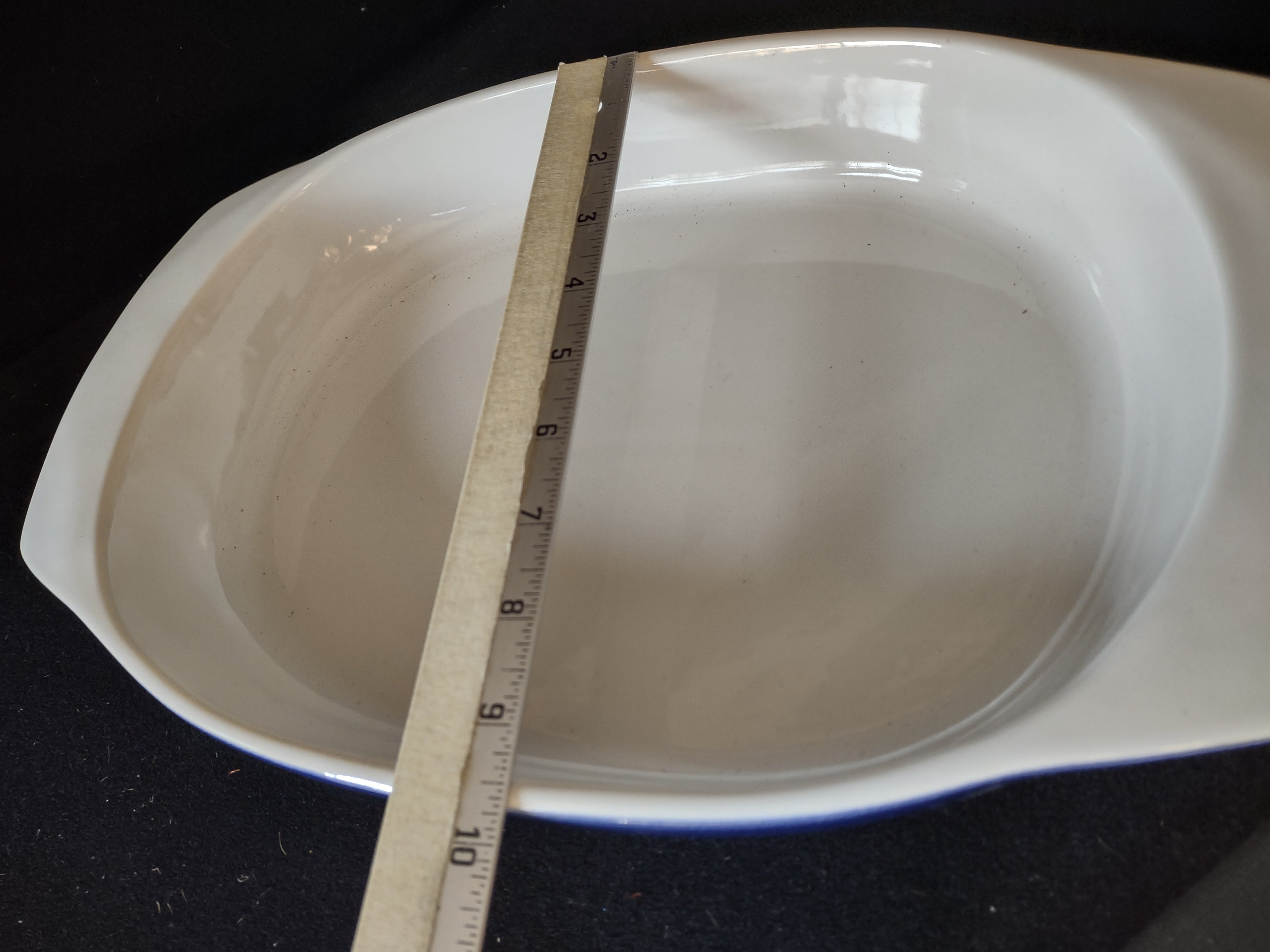 Roscho Coblat Blue 3 Qt Casserole Ceramic for Oven Microwave (lot 5218)