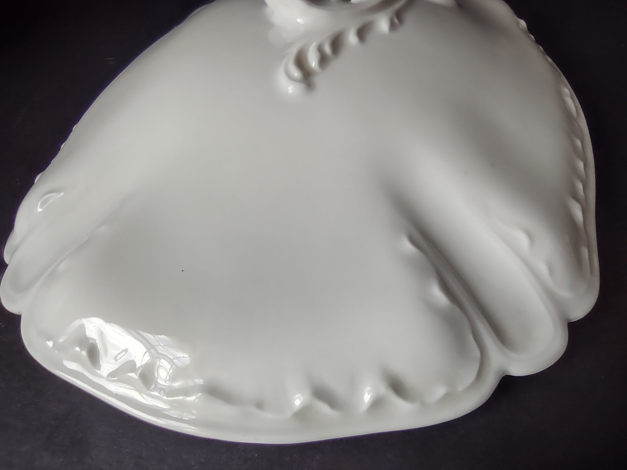 Haviland France Limoges Rectangular Lid for Serving Bowl Plain White (lot 1020)