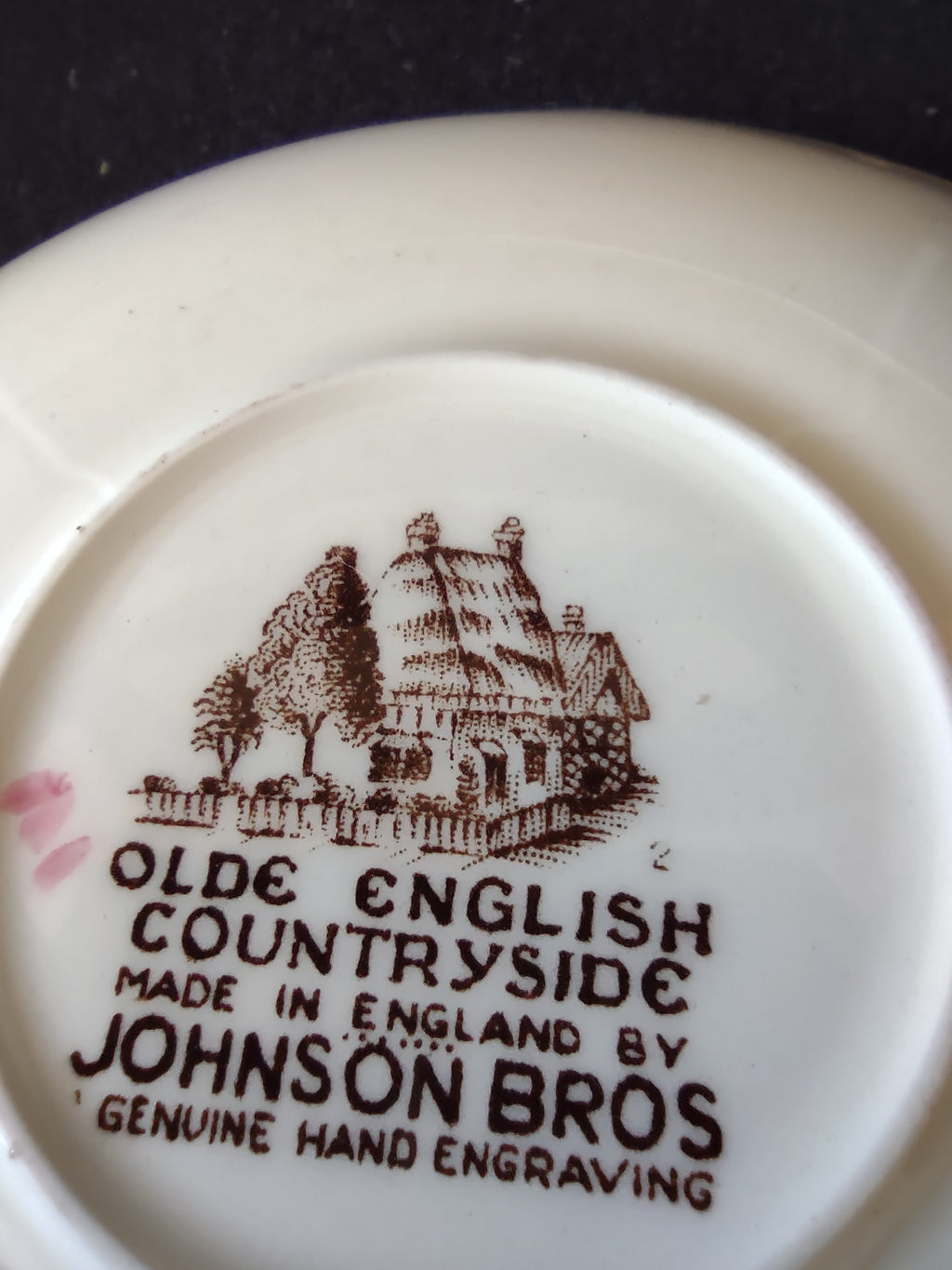 Vintage Johnson Bros Saucer Ironstone Olde English Countryside x 4 (Lot 5537)
