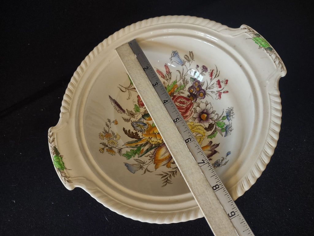 Vintage Johnson Bros Garden Bouquet Ironstone England Serving Bowl (lot 5616)