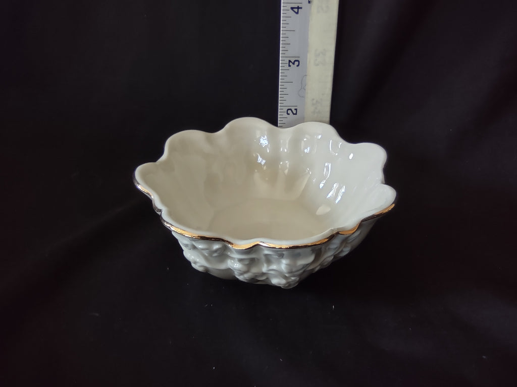 Vintage Lenox Small Serving Round Bowl Grape Leaves Design (lot 1988)