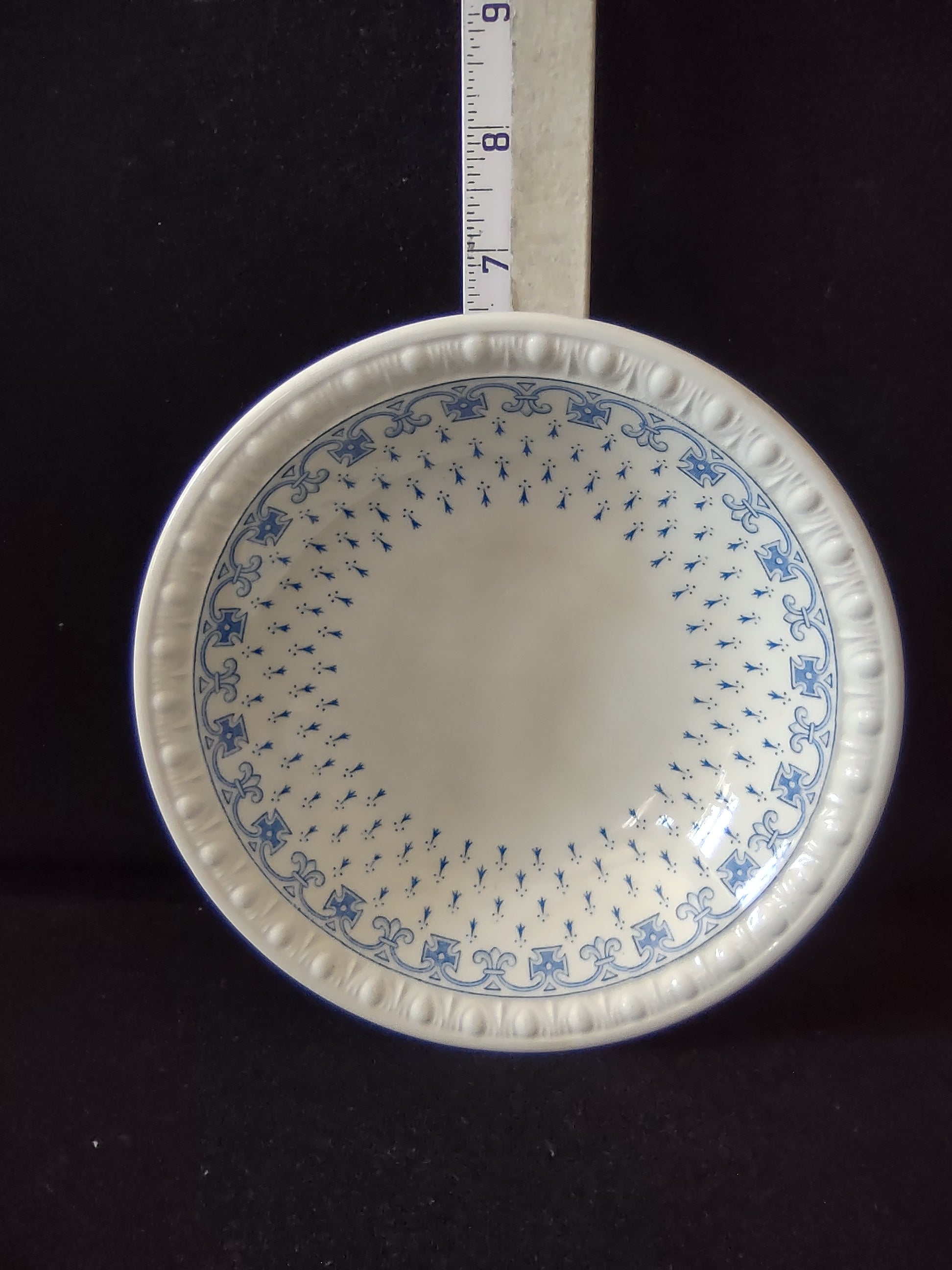 Vintage Copeland Spode Cereal Bowl Earthenware Blue Ermine Set Of 3 (Lot 5763)