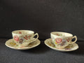 Vintage Johnson Bros Sheraton Ironstone England Teacup Saucer x 2 (lot 5619)