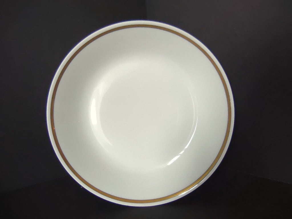 Haviland Limoges Gold & Black Trim White Coupe Soup Pasta Bowl (lot 668)