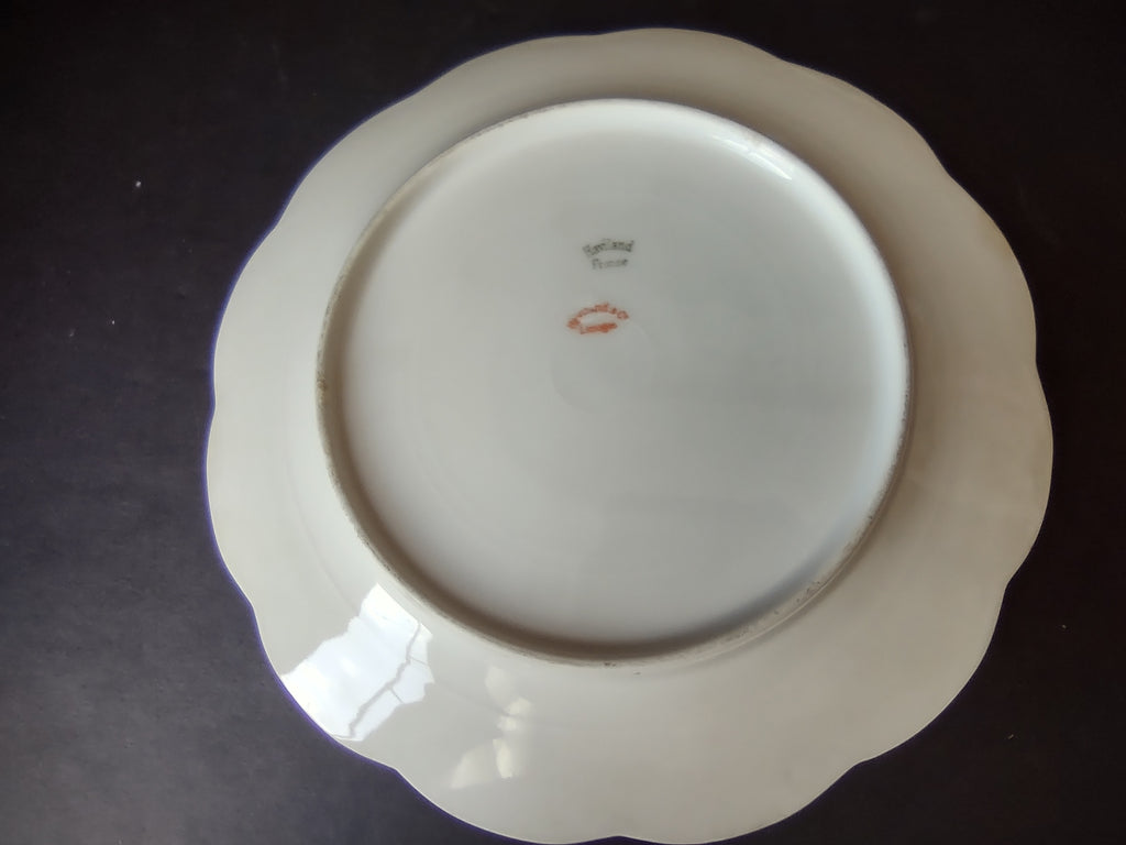 Haviland Limoges 2 x Luncheon Plate Princess Blue Swags (lot 827)