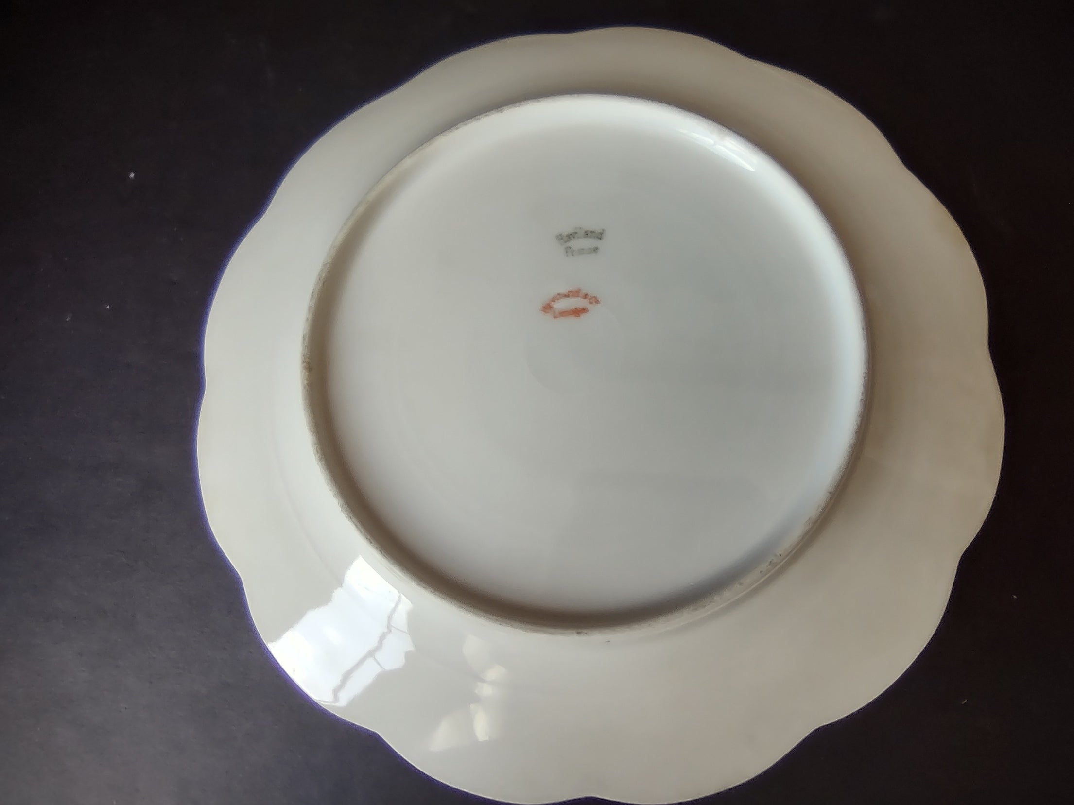 Haviland Limoges 2 x Luncheon Plate Princess Blue Swags (lot 827)