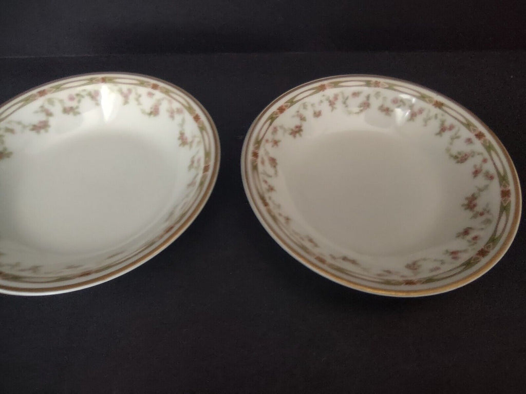 Haviland Limoges Schleiger 346 Red Rose 2 x Coupe Plate 5" (lot 543)