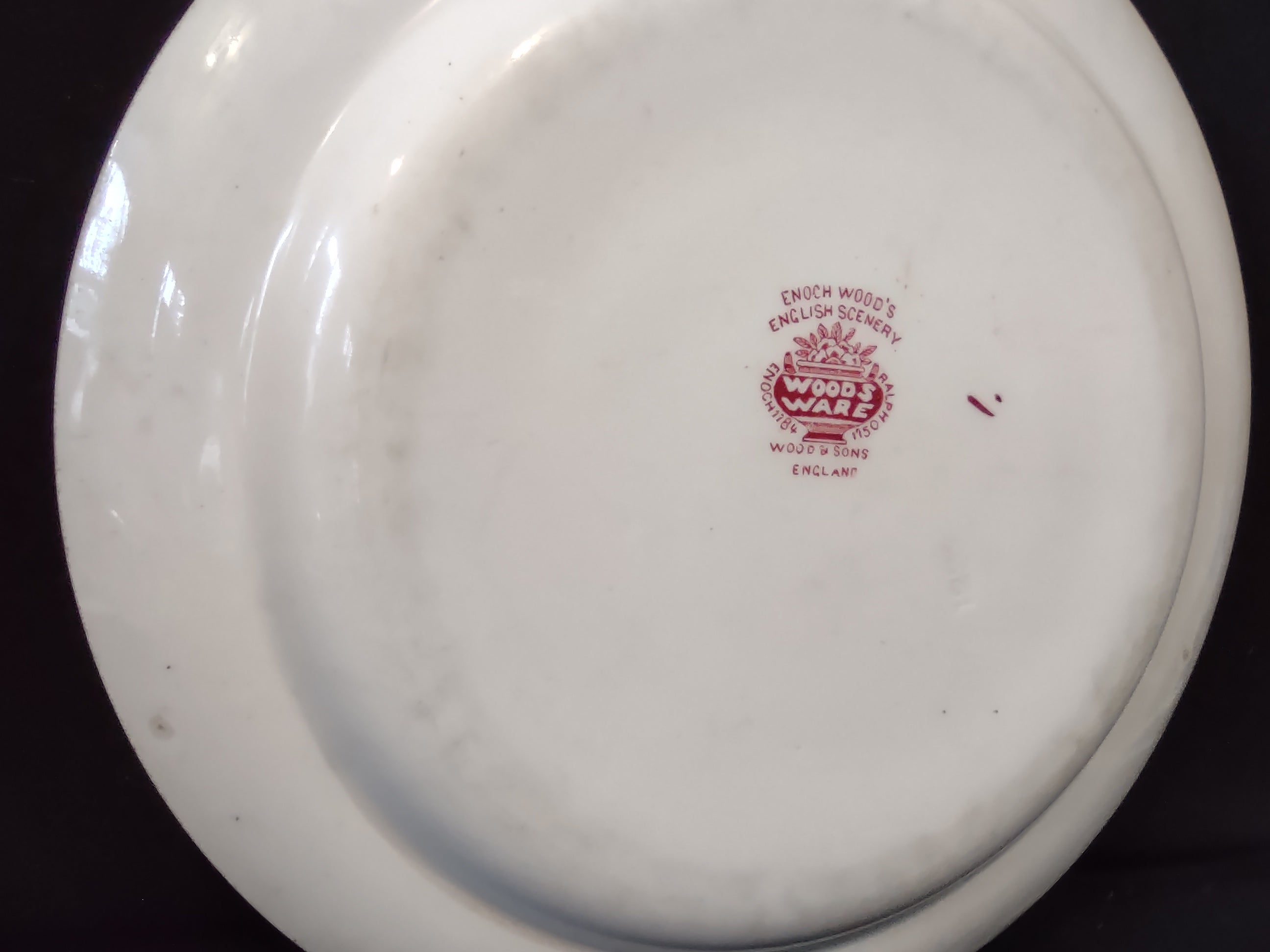Vintage Dinner Plater Enoch English Scenery Wood Ware (lot 5686)