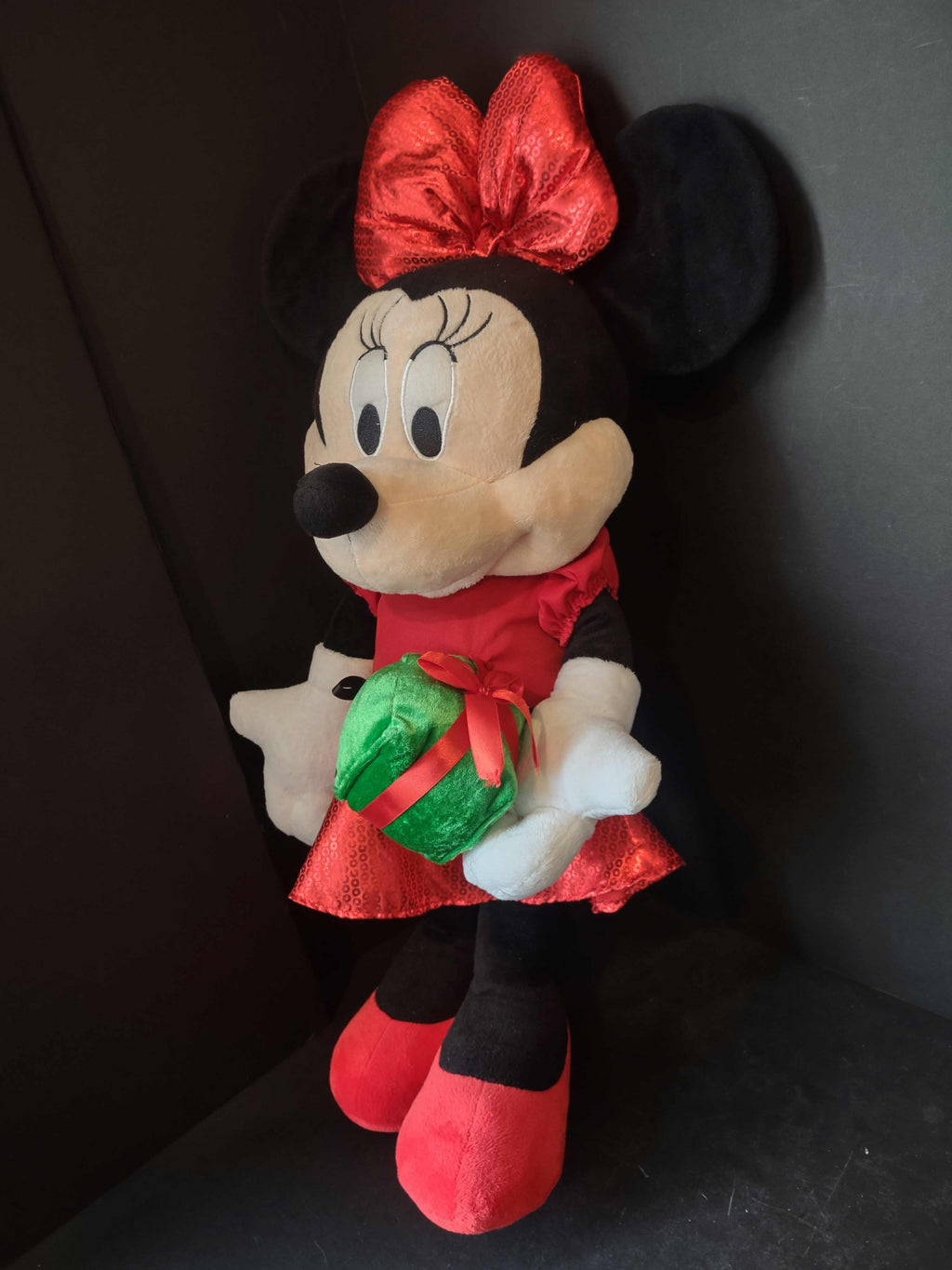 Minnie Mouse Christmas Disney Plush Standing Porch Greeters Gemmy 22" (lot 2604j)