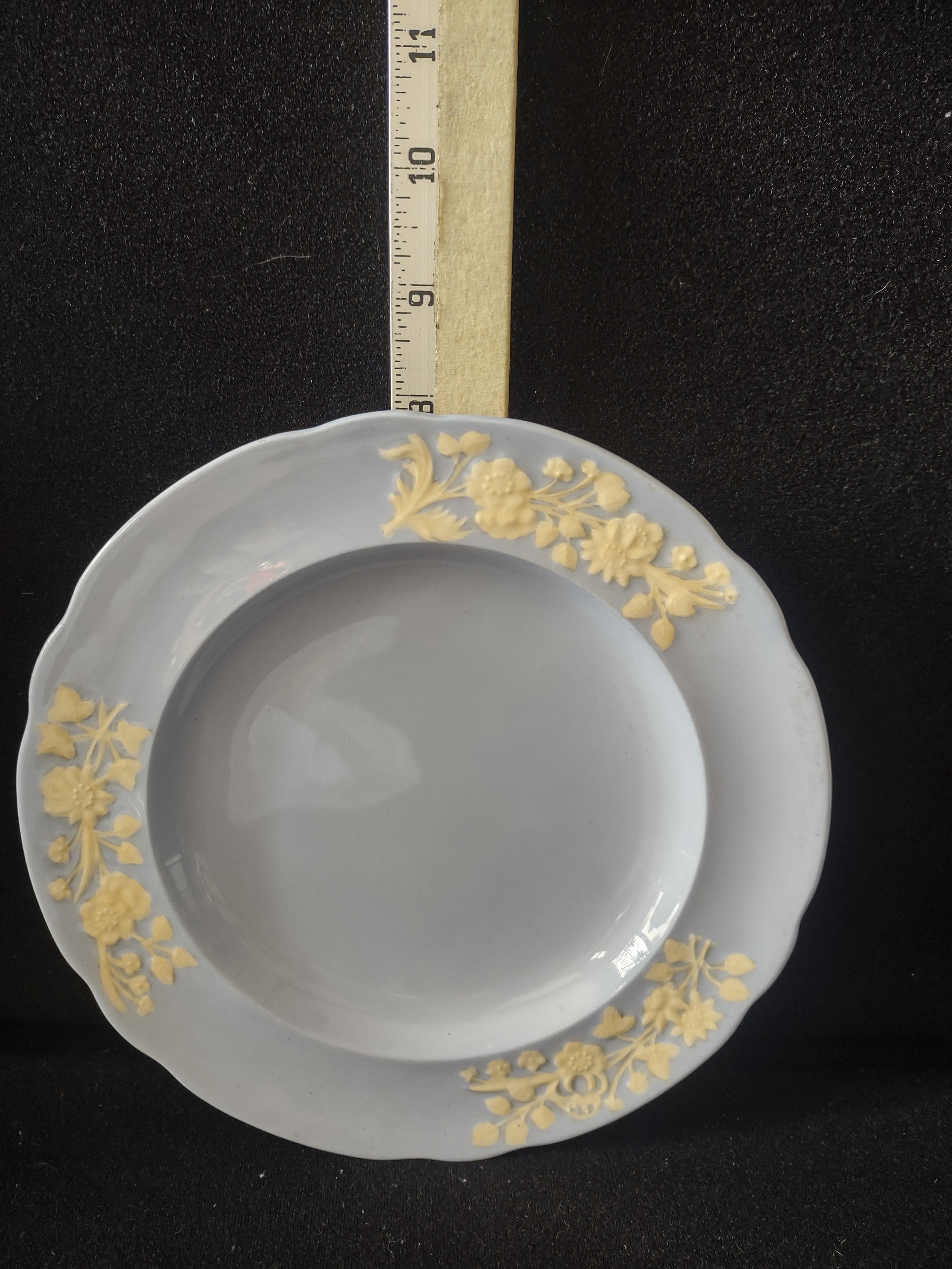 Vintage Spode Dessert Plate Blue White Ironstone Set Of 2 (Lot 5798)