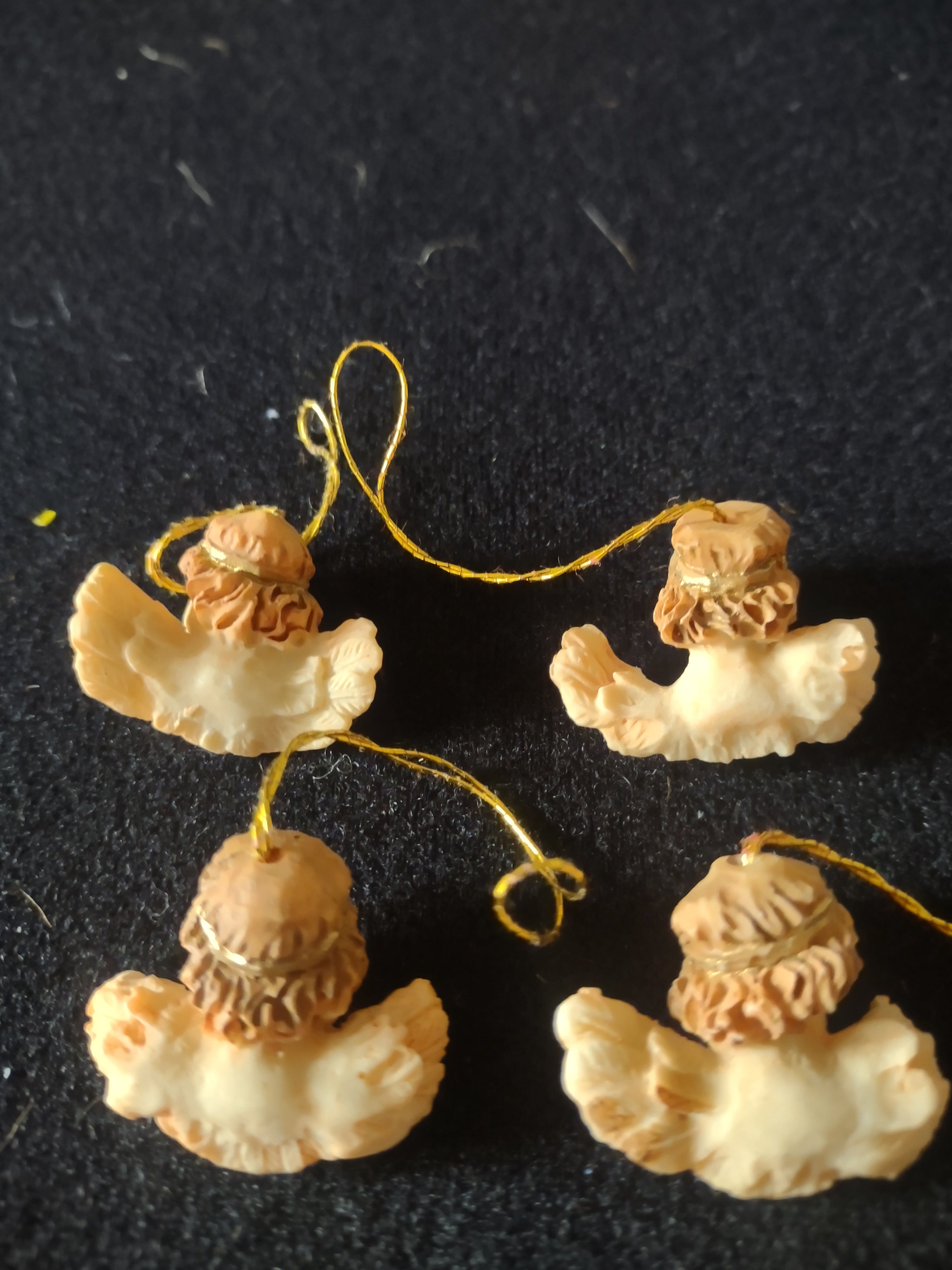 Christmas Holiday Miniature 1" Angel Head Wings Ornaments x 36 (Lot 4533)
