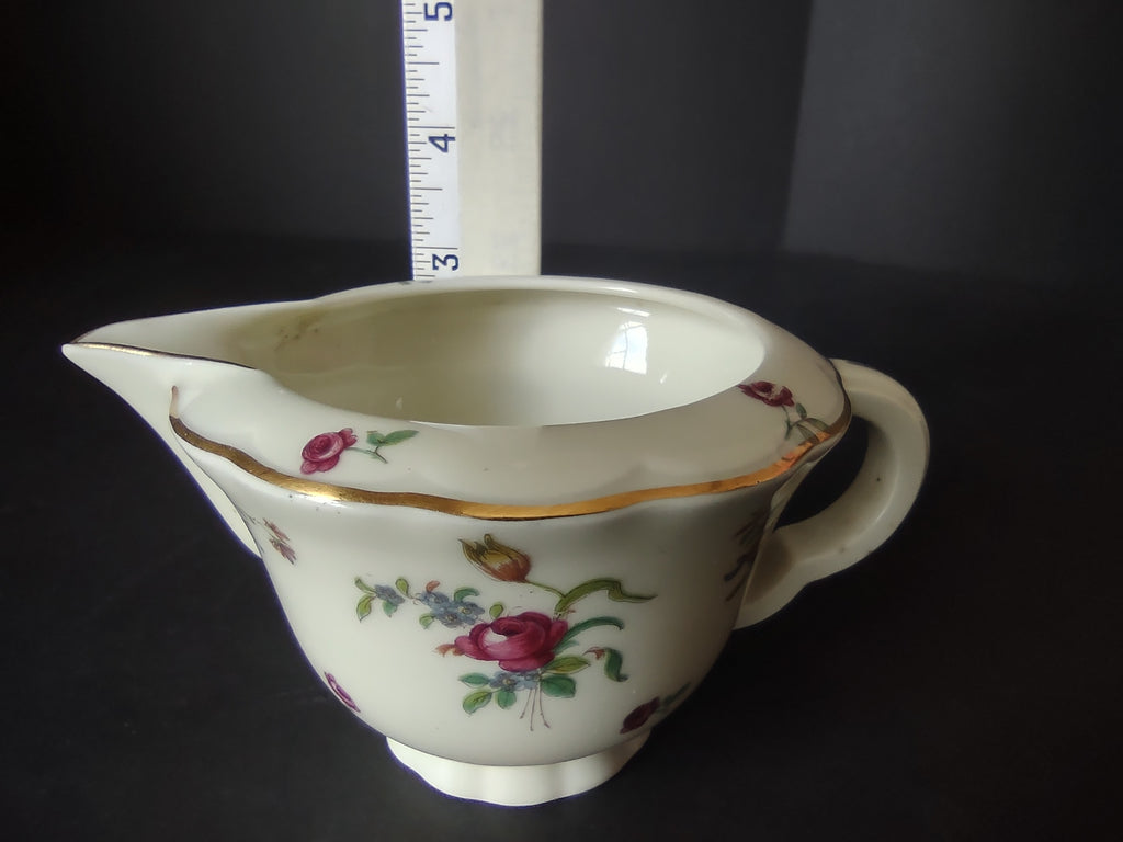 Haviland Limoges Creamer Pitcher Peony Flower Cream (lot 930)