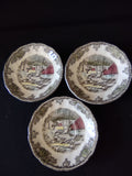 Vintage Johnson Brothers Saucer Ironstone The Friendly Village x 3 (Lot 5535)