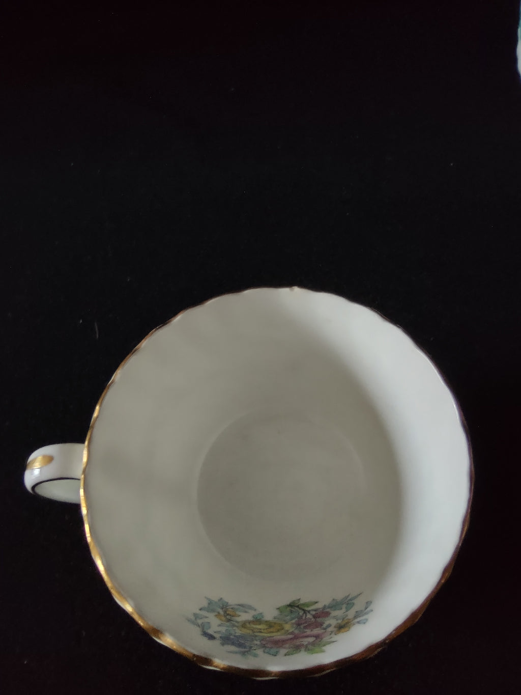 Vintage Minton Ardmore Teacup Bone China Leaf Floral Gold Set Of 2 (Lot 5494)