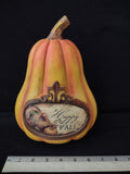 Thanksgiving/Fall Polyresin Happy Fall Pumpkin (Lot 3127)