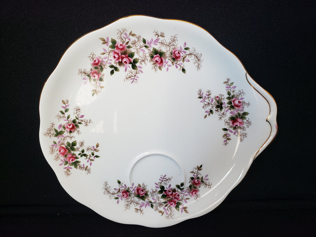 Vintage Royal Albert Dessert Plate Lavender Rose Gold Trim (lot 2044)