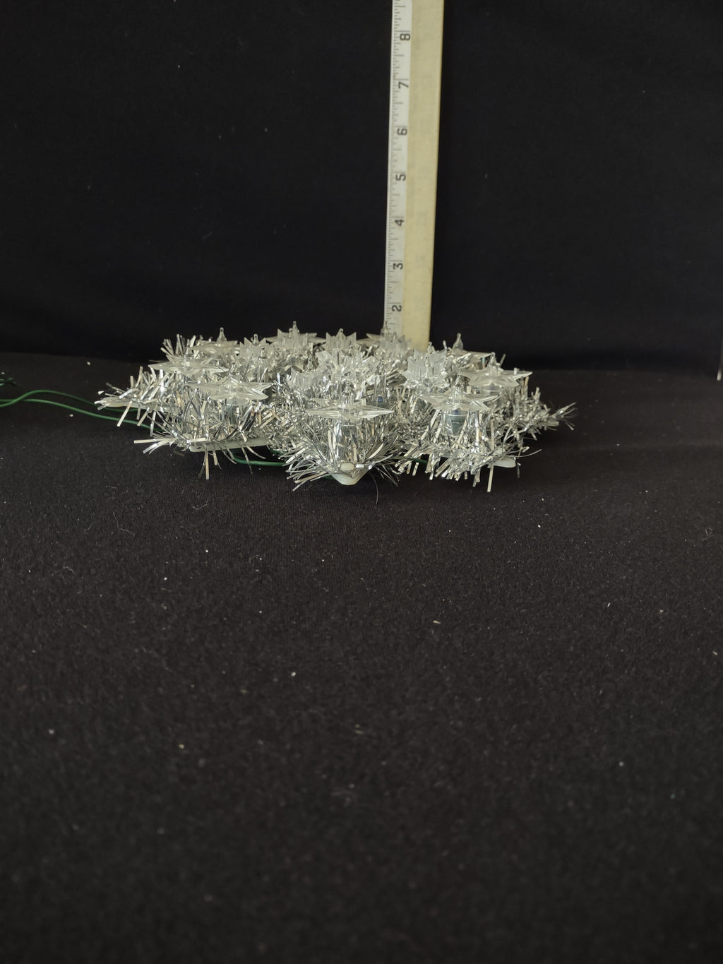 Vintage Lighted Tinsel Snowflake Wall Window Hanging (Lot 3685)