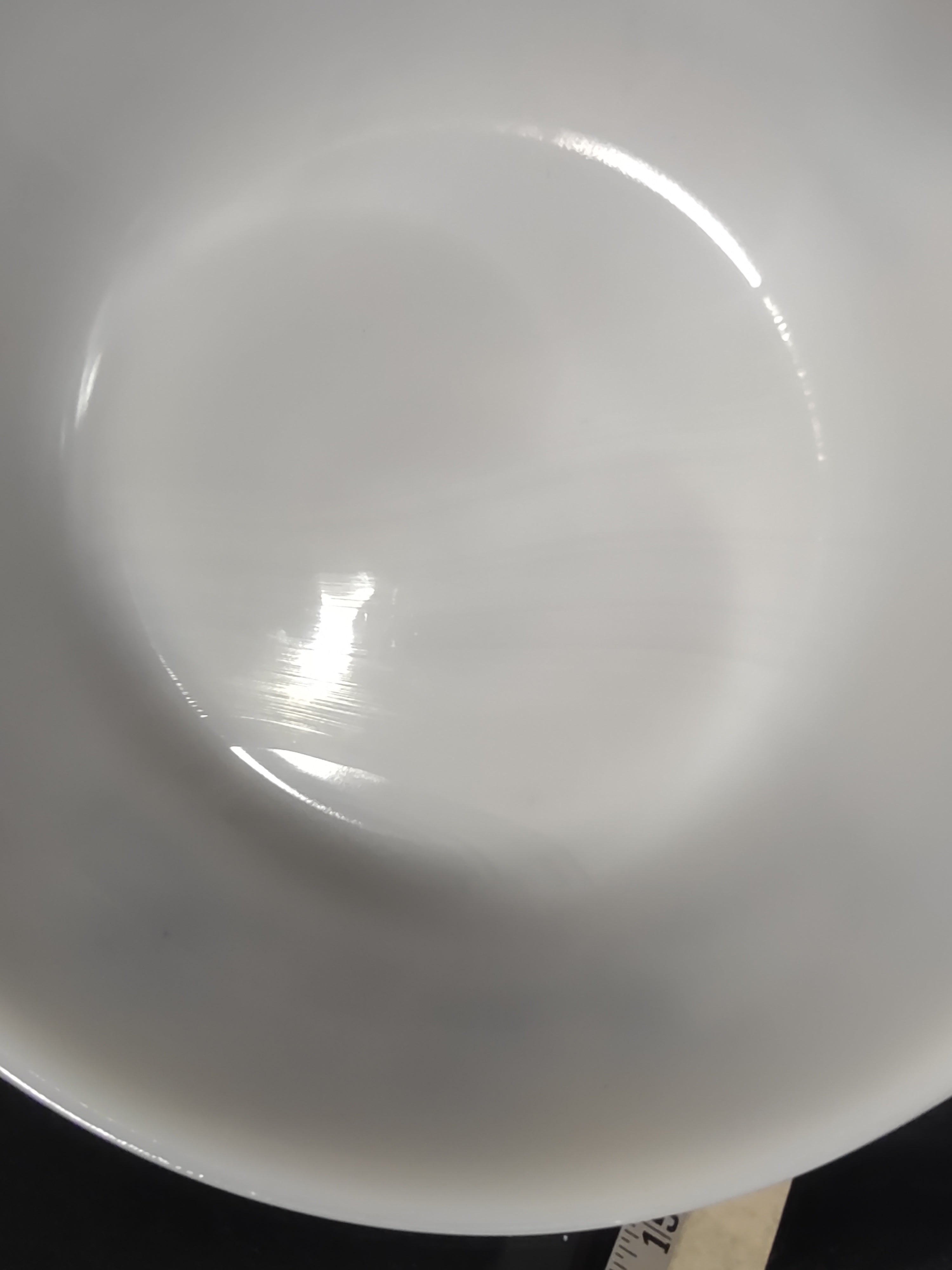 Vintage Glasbake Milk Glass 2QT Casserole Currier & Ives Blue Farm (Lot5131)