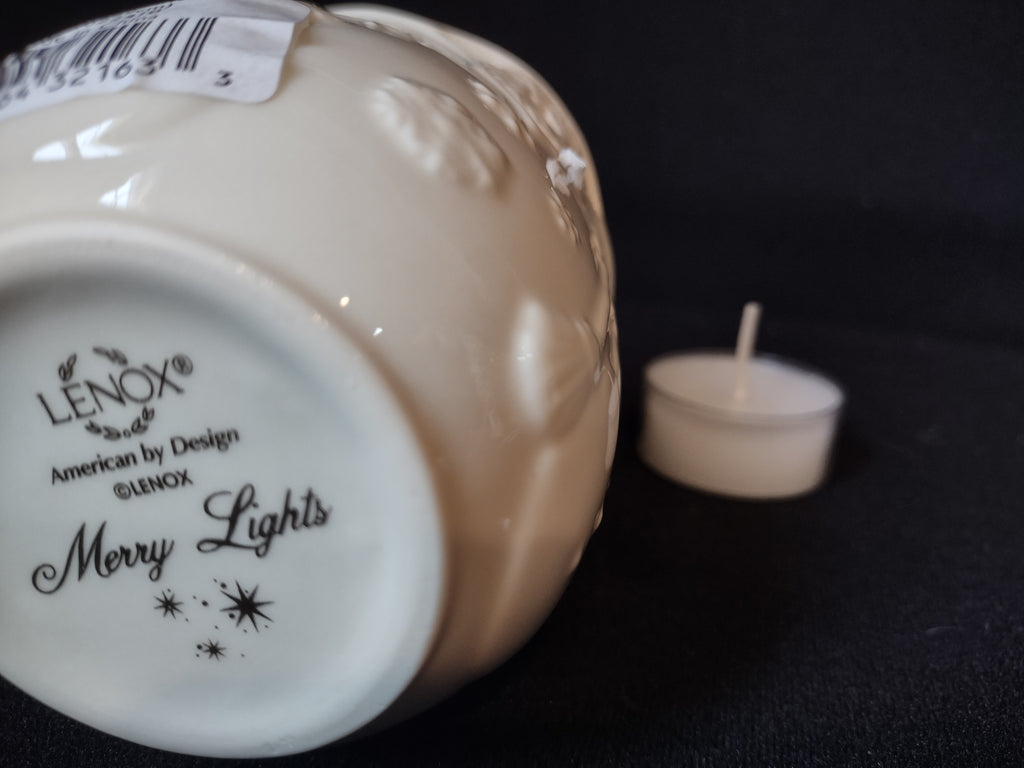 Lenox Merry Lights Snowman Votive Tea Candle Holder (lot 1631)