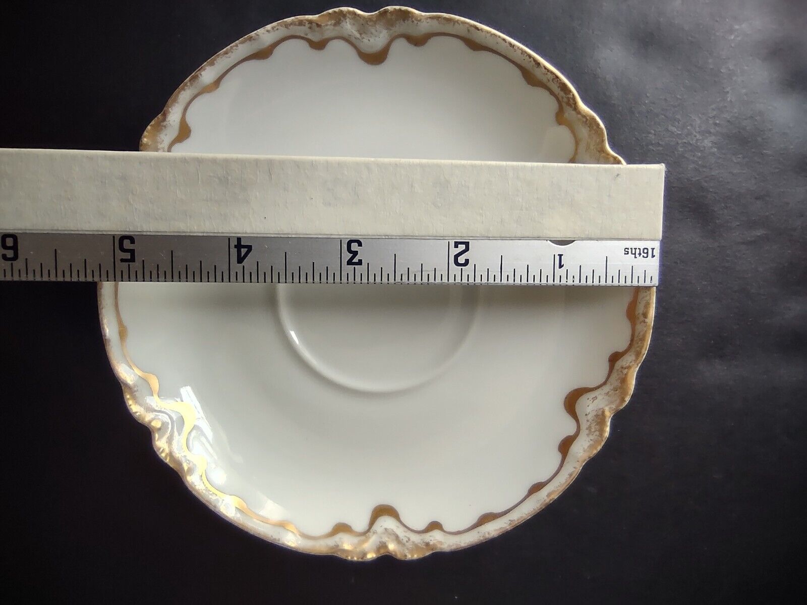 Haviland Limoges Double Gold Trim Saucer Plate 5-1/2" (lot 644)