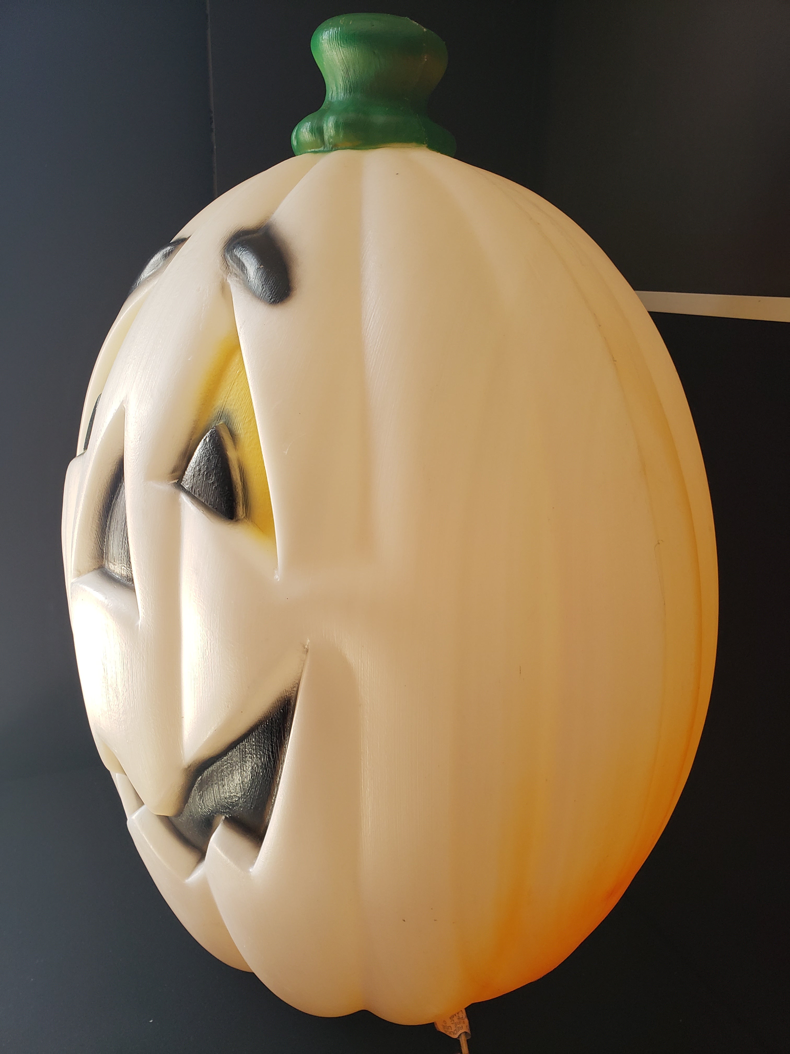 Large Vintage Halloween Blow Mold Pumpkin 24" Light Up (lot 2214)