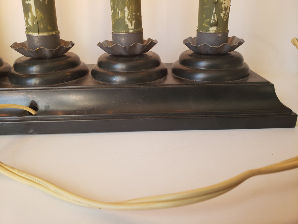 Christmas Window 5 Candle Drip White Lights Candelabra Candolier (lot 2307)