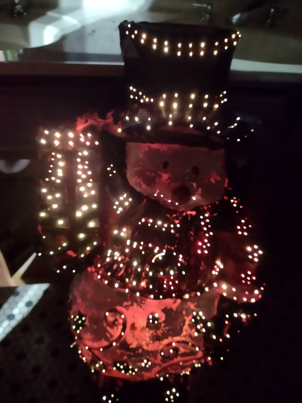 Vintage Fiber Optic Christmas Snowman Outdoor 32" (lot 3172c)