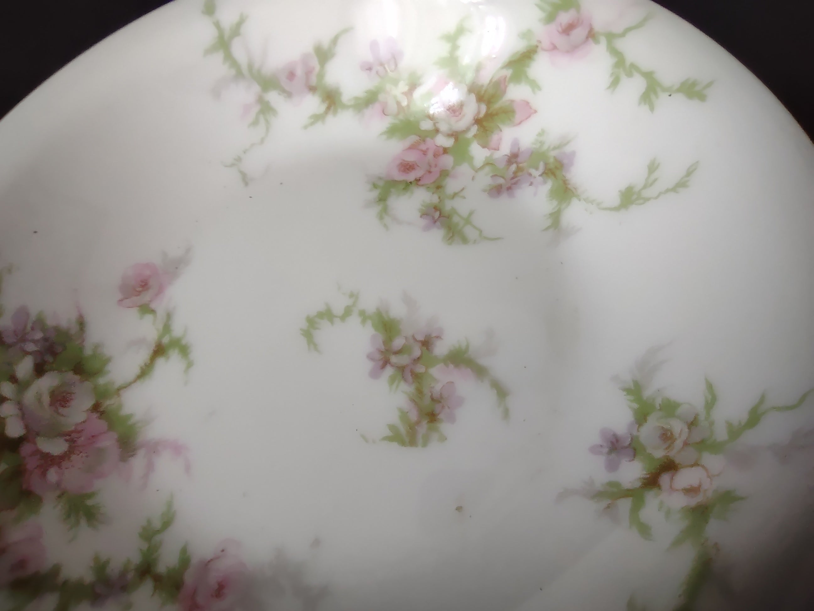 Haviland Limoges 5 x Small Bowl 5" Pink White Cabbage Rose Moss (lot 908)
