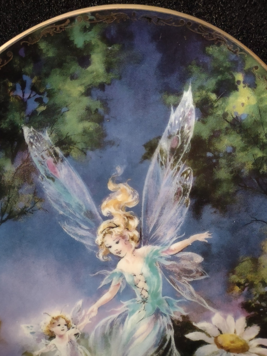Fairy Wings And Magic Things Bradford Plate Fairies Flowers Gems (Lot 4383)