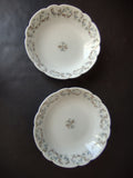 Haviland Limoges French Cottage Shabby Chic 2 x Cranberry Bowl Blue (lot 1117)