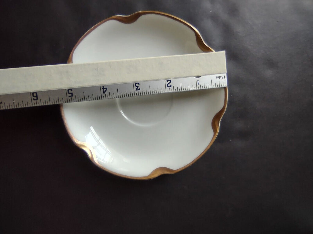 Haviland Limoges Silver Anniversary Gold Trim Saucer Plate 5-3/8" (lot 661)