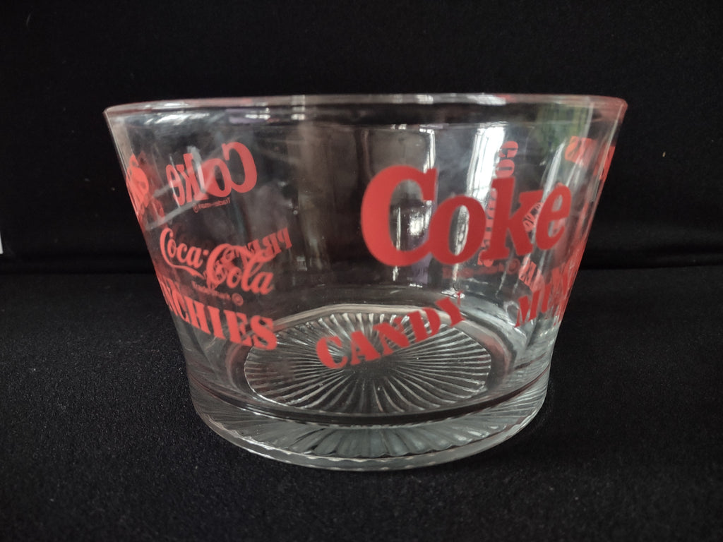 Vintage Coca-Cola Glass Candy Snack Bowl7" (lot 5410 )