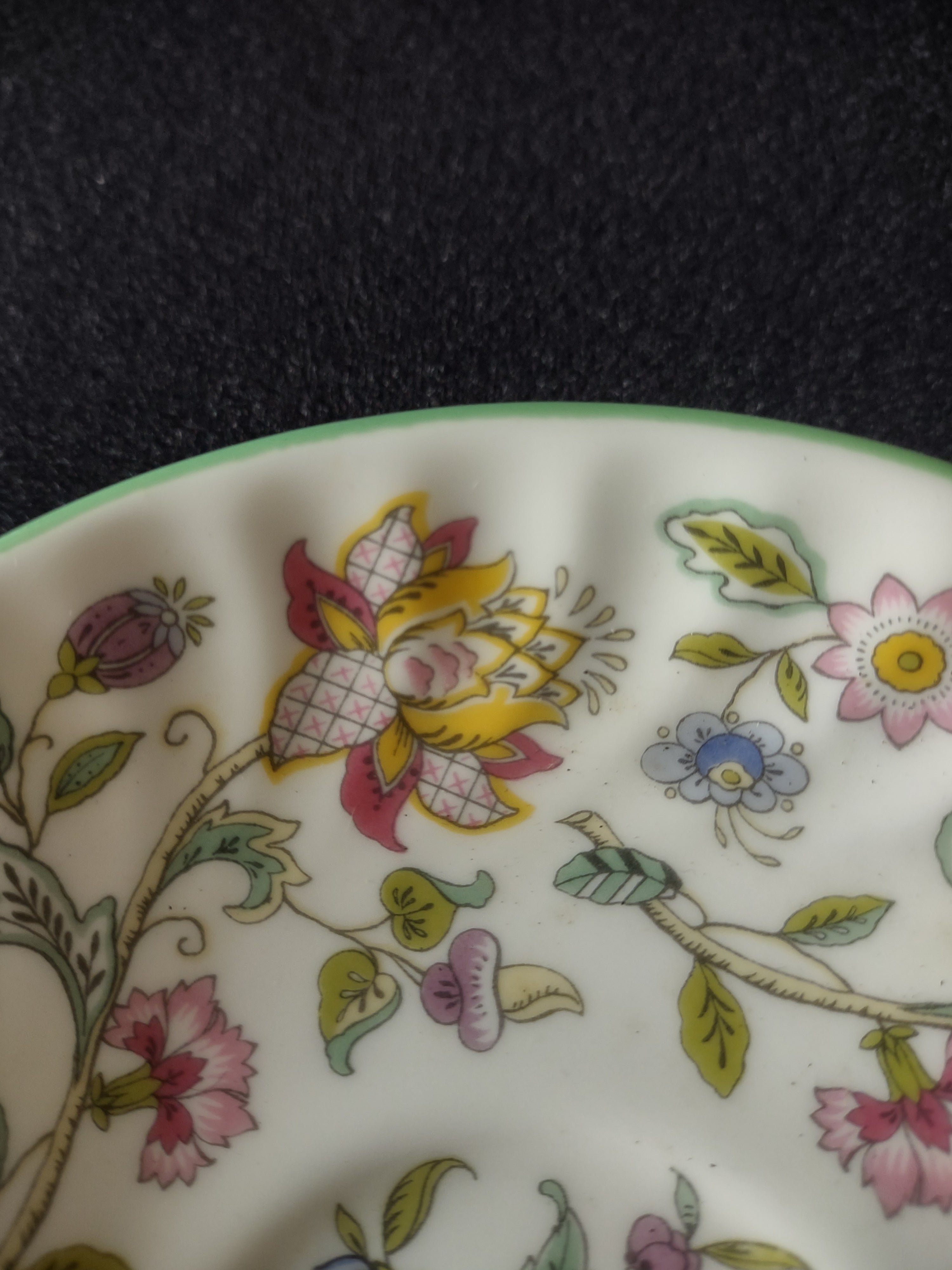 Vintage Minton Haddon Hall Tea Cup Saucer England Bone China Floral (Lot 5445)
