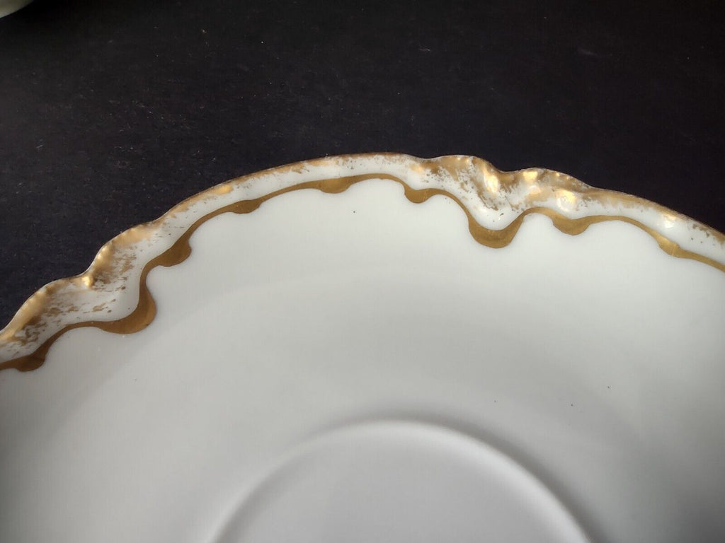 Haviland Limoges Double Gold Trim Saucer Plate 5-1/2" (lot 644)