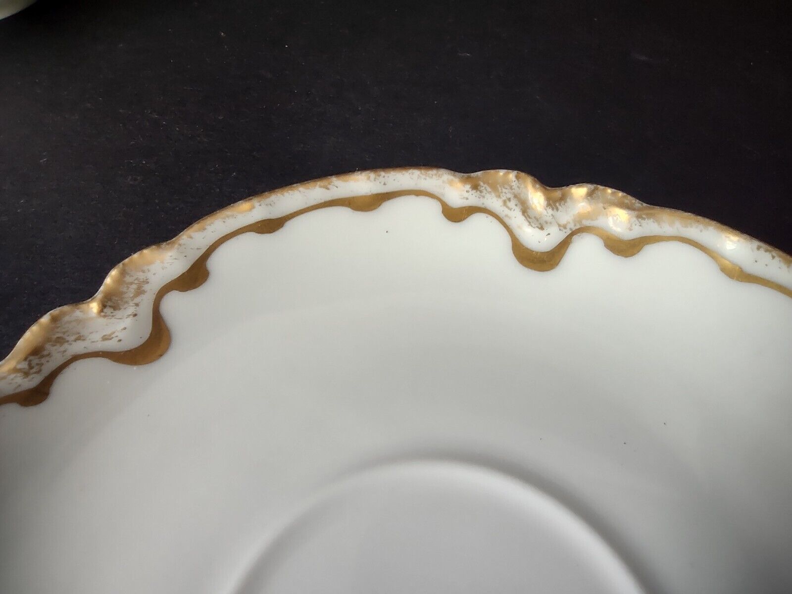 Haviland Limoges Double Gold Trim Saucer Plate 5-1/2" (lot 644)