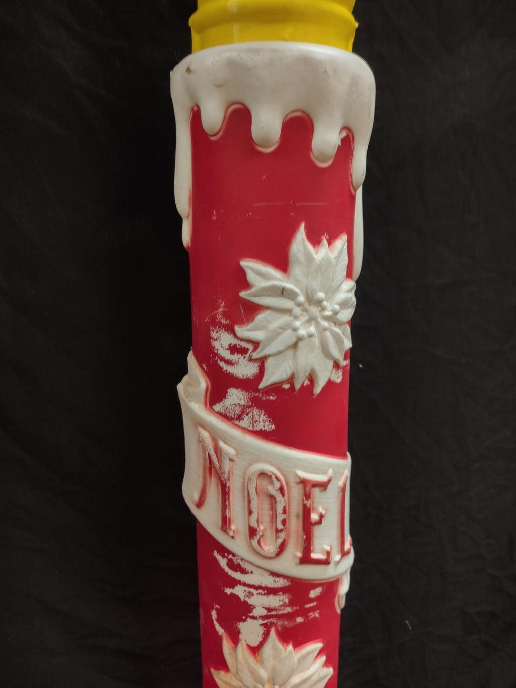 Vintage Christmas Blow Mold Candle Noel 39" (lot 2332)