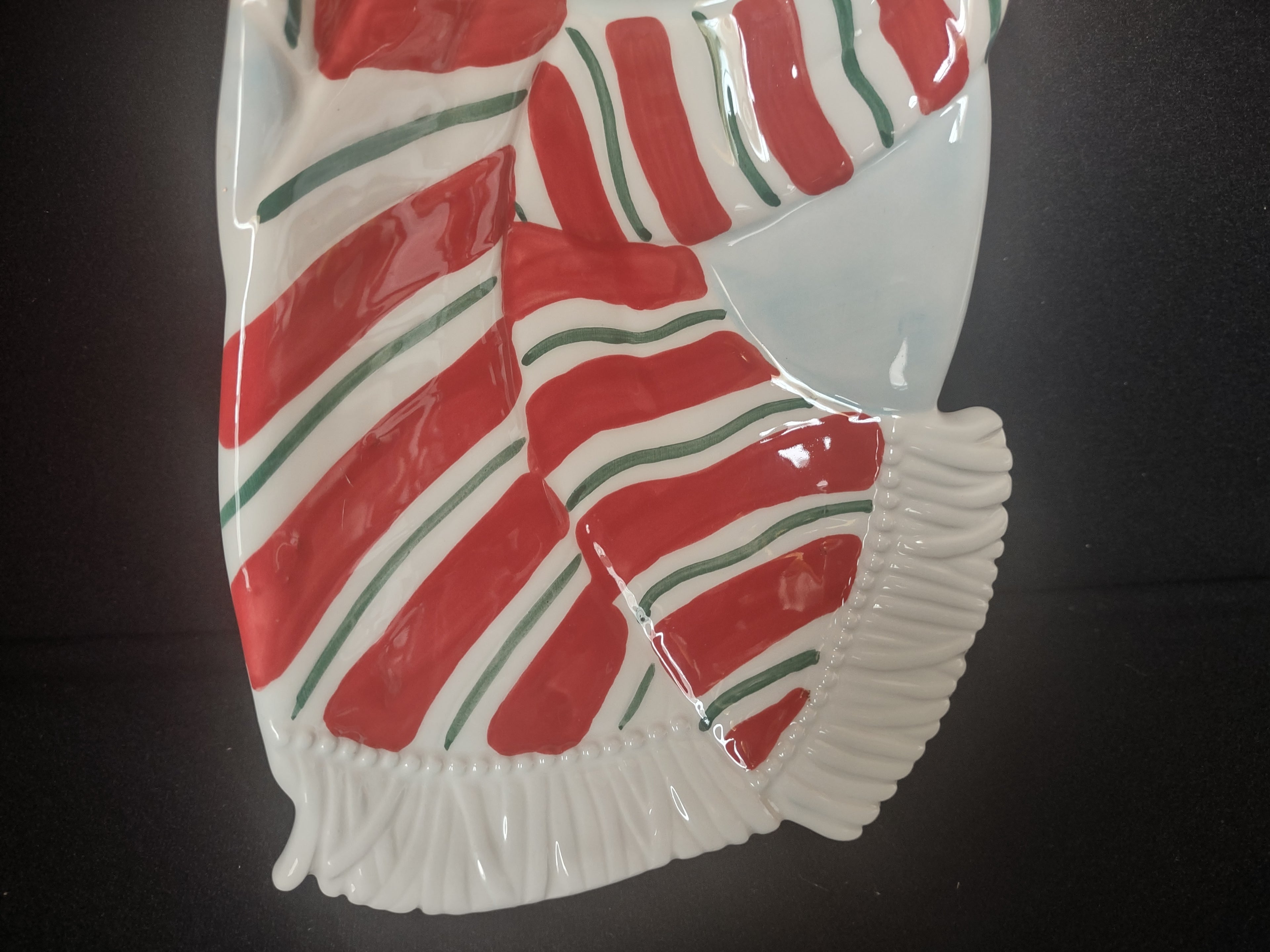 Fitz and Floyd Holiday Christmas Snack Therapy Snowman Server (lot 1532)